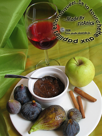 Confiture de figues ou de figues-pommes ou de figues-rhum-cannelle - pique  et croque